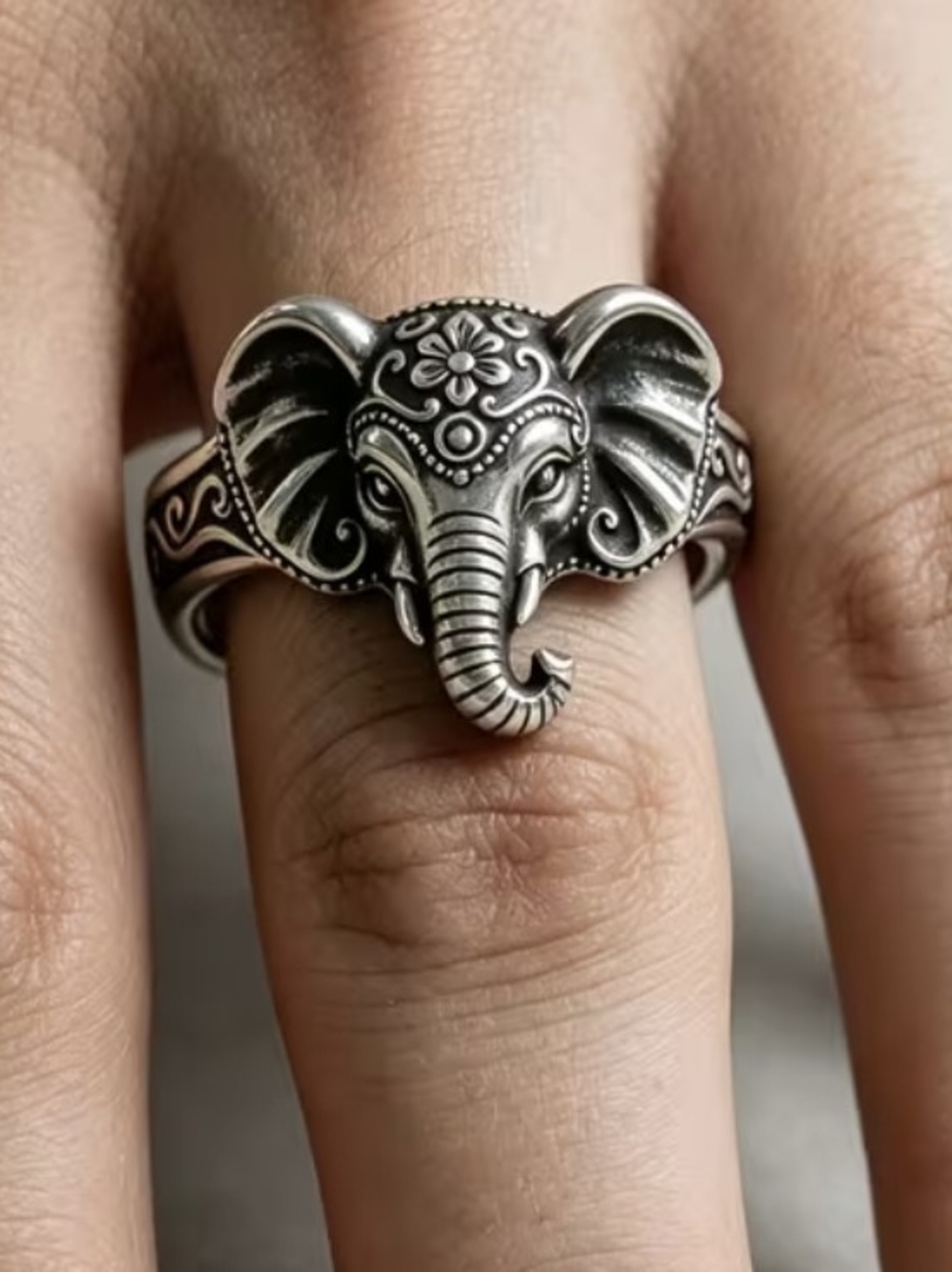 Elephant Head Ring
